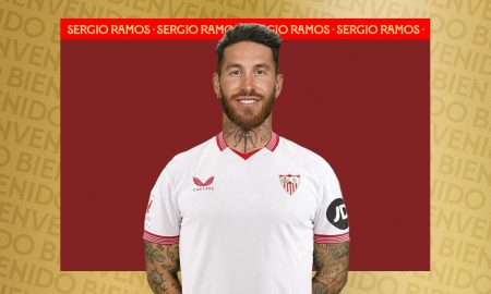 Sérgio Ramos anunciado pelo Sevilla (Foto: Divulgação / Sevilla)