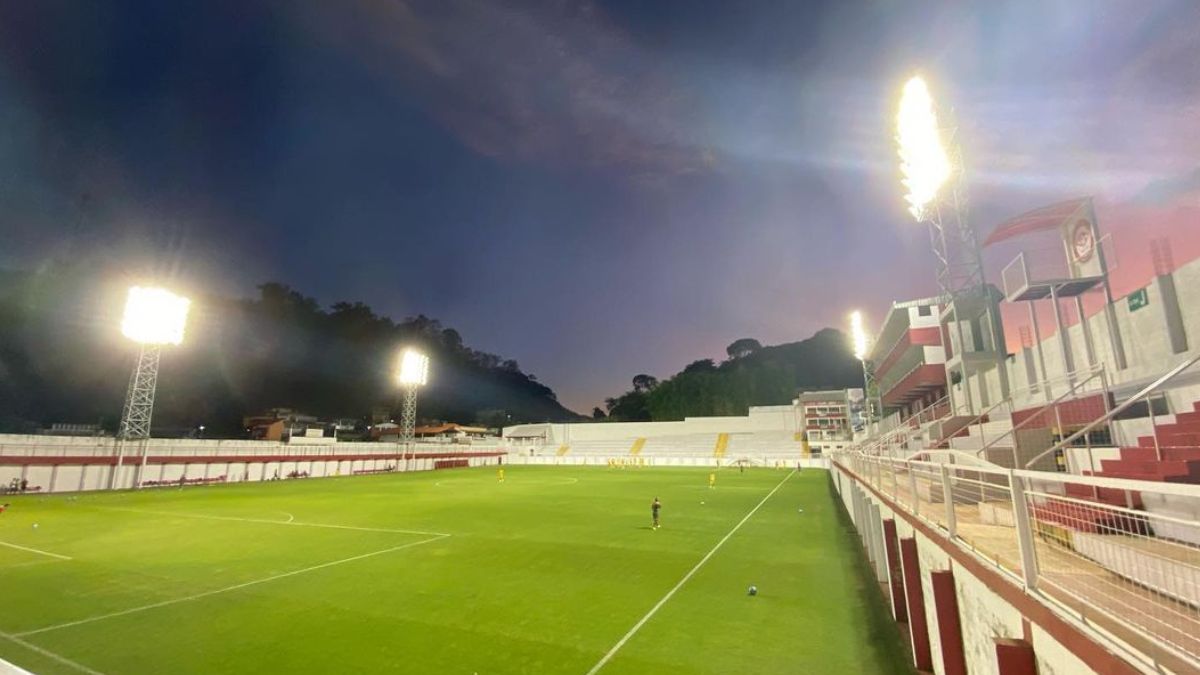 Tombense fica próximo de retornar ao Almeidão, em Tombos (MG), após ampliação (Foto: Reprodução/Instagram/Tombense FC)