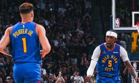 Denver Nuggets vence em noite de entrega dos anéis de campeão da temporada 202/23 (Foto: Redes Sociais/Denver Nuggets)