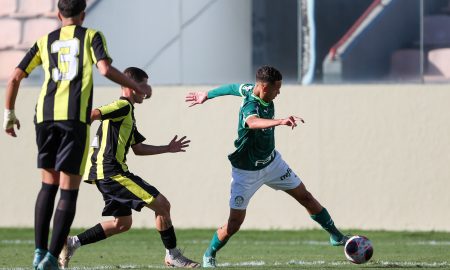 Thauan comemora classificação antecipada do Palmeiras no Paulista Sub-20. (Foto: Fabio Menotti/Palmeiras)