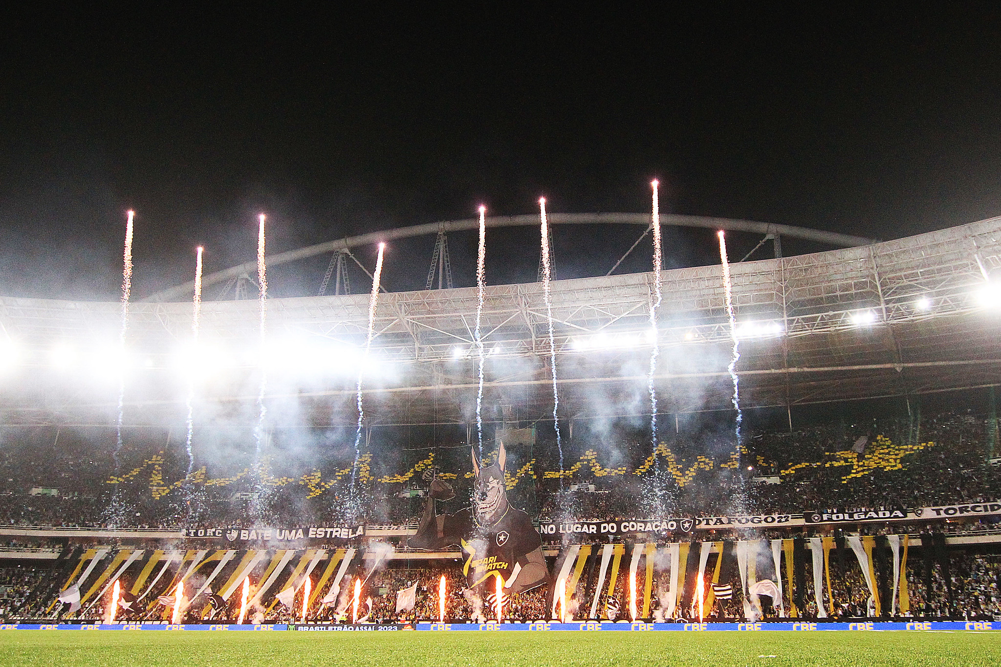 Torcida faz grande festa em partida contra o Athletico (Foto: Vítor Silva/Botafogo)