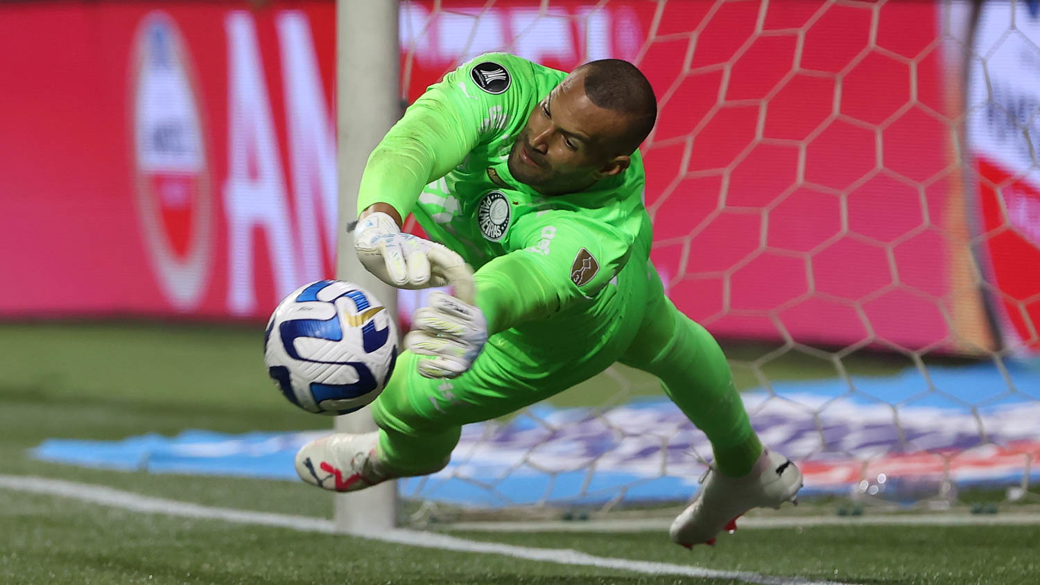 Weverton chegou a defender uma cobrança de pênalti, mas não foi o suficiente (Foto: Cesar Greco/Palmeiras/by Canon)