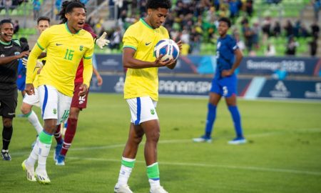 Zagueiro do Vasco garantiu os três pontos para o Brasil aos 42 do segundo tempo (Foto: Lesley Ribeiro/CBF)