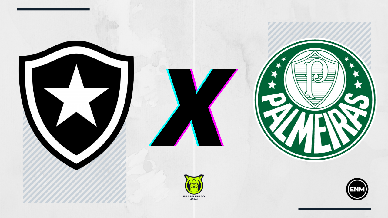 Botafogo e Palmeiras fazem duelo direto no Brasileiro (Arte: ENM)