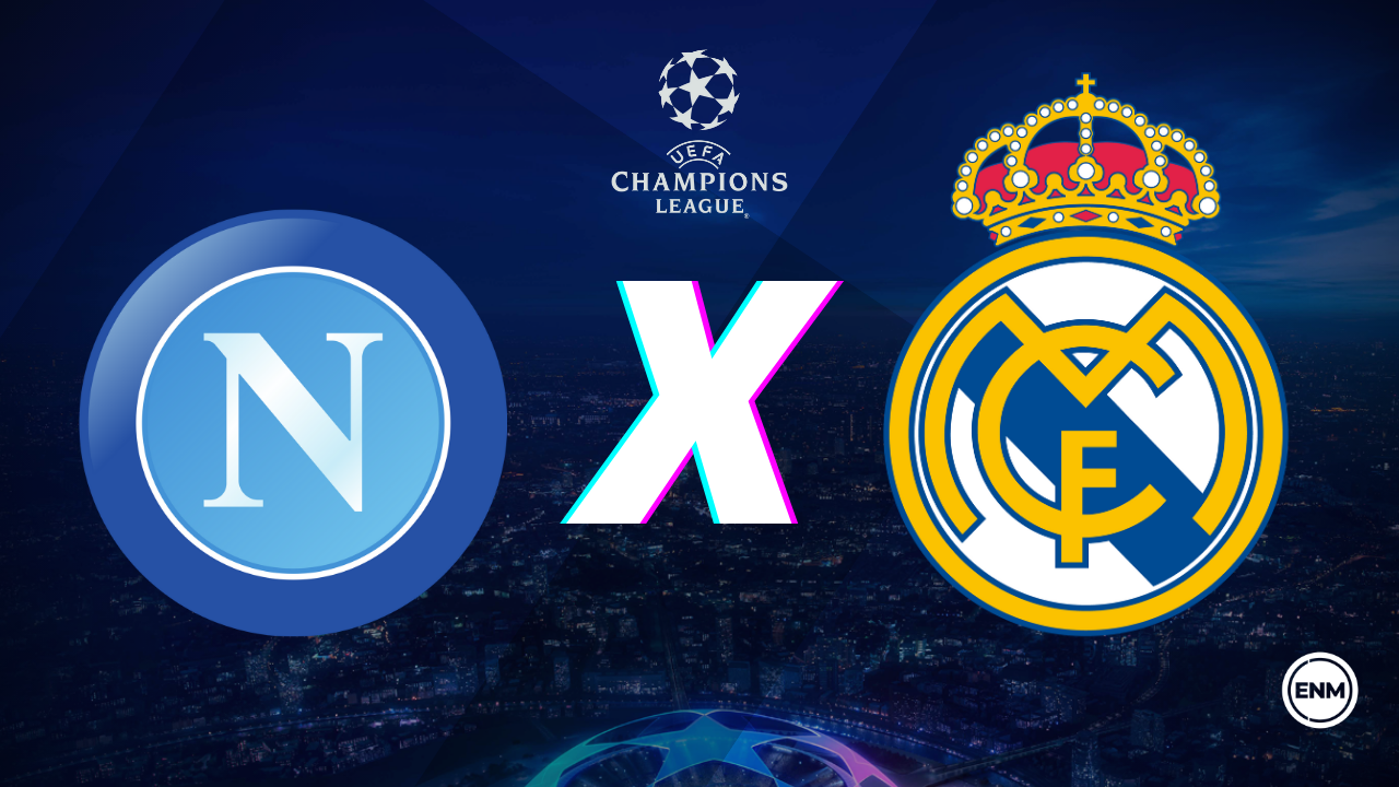 Napoli x Real Madrid (Foto: Arte Esporte News Mundo)