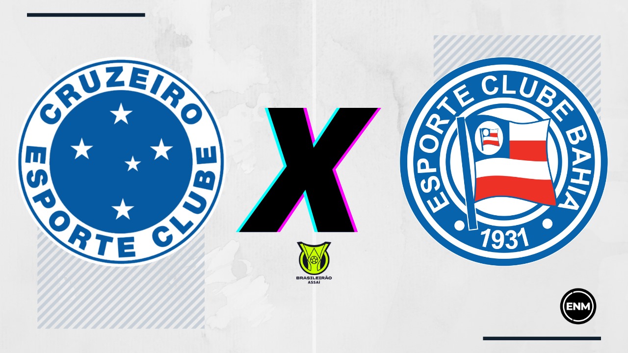 Cruzeiro e Bahia duelam por colocação na zona da Sul-America, pelo Campeonato Brasileiro 2023 (Arte: ENM)