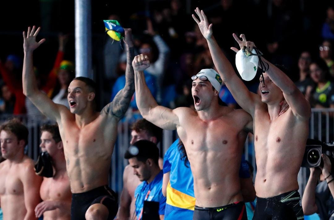 Revezamento 4x100m PAN (Foto: Divulgação / CBDA)