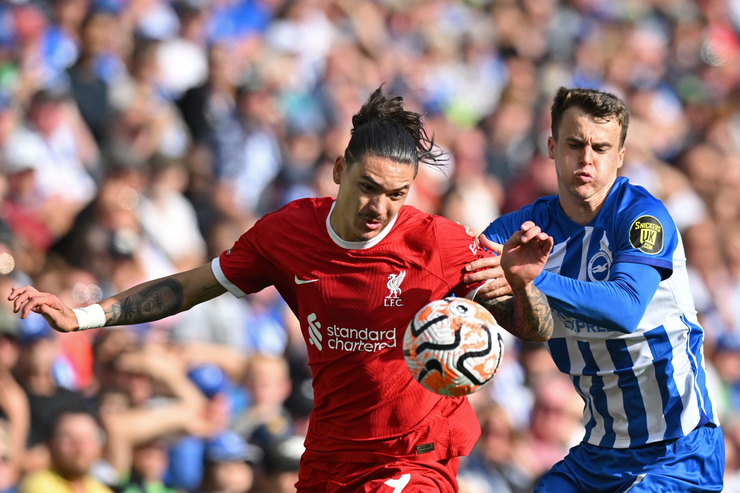 Liverpool empatou com o Brighton em jogo de quatro gols (Foto: GLYN KIRK/AFP via Getty Images)