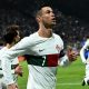 Cristiano Ronaldo marcou dois gols na goleada de Portugal sobre a Bósnia (Elvis Barukčić/AFP via Getty Images)
