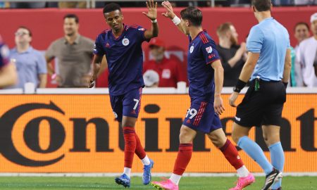 Haile-Sellasie celebra gol do Chicago Fire (Foto: Michael Reaves/Getty Images)