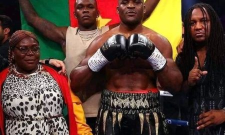 Francis Ngannou antes de enfrentar Tyson Fury (Foto: Divulgação/Top Rank Boxing)