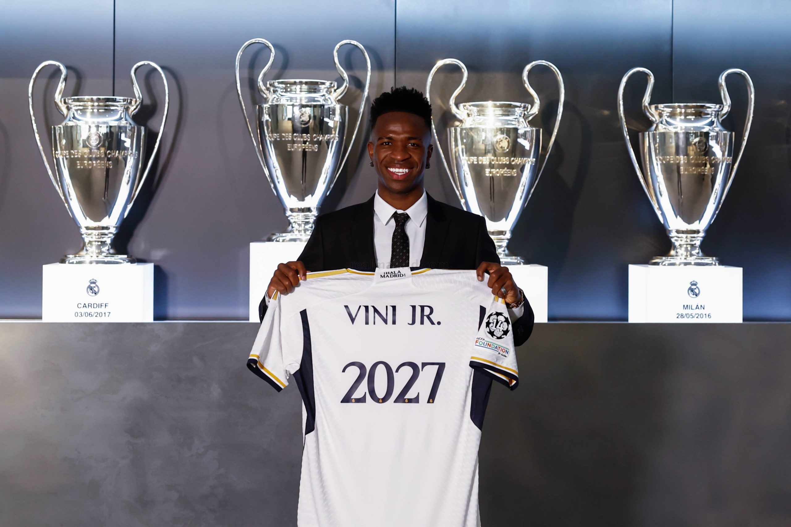 Vini Jr garantiu ampliação do vínculo com o Real Madrid (Foto: Divulgação / Real Madrid)