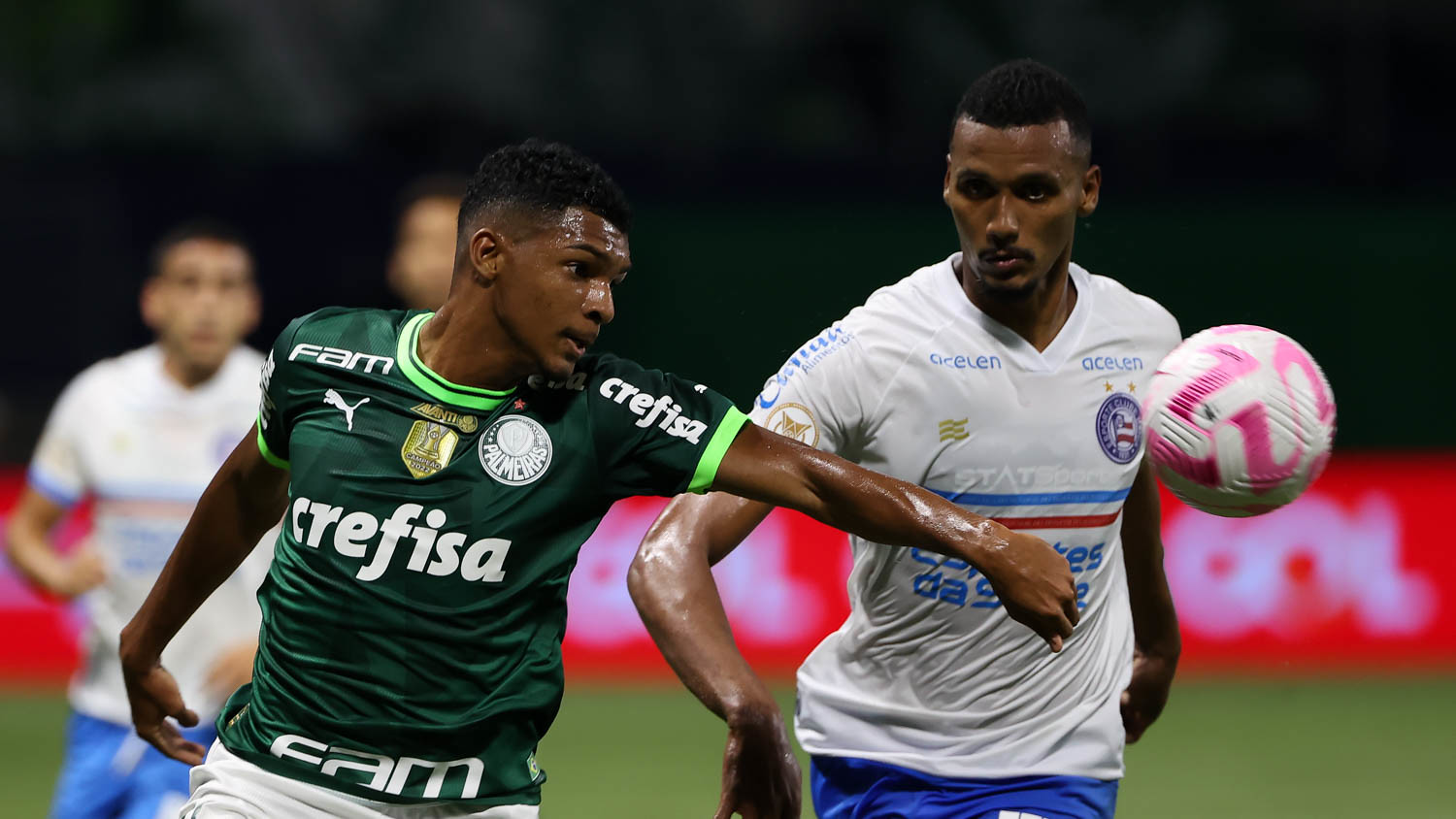 Luis Guilherme em ação na vitória do Palmeiras sobre o Bahia. (Foto: Cesar Greco/Palmeiras).