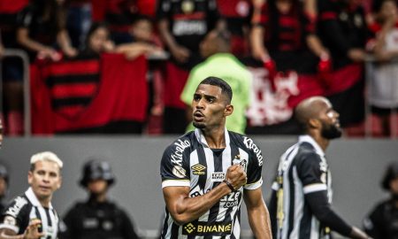 Vitória do Santos sobre o Flamengo - (Foto: Raul Baretta/ Santos FC)