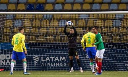 Mycael defendendo o gol do Brasil Fotos: Lesley Ribeiro/CBF