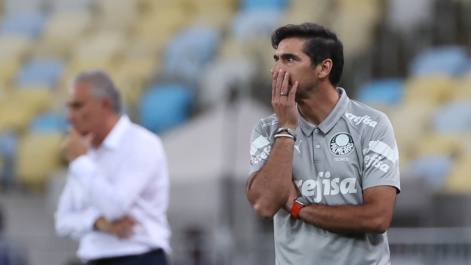 Abel lamenta derrota para o Flamengo: 'poderíamos ter tirado o Flamengo da luta'. (Foto: Cesar Greco/Palmeiras)