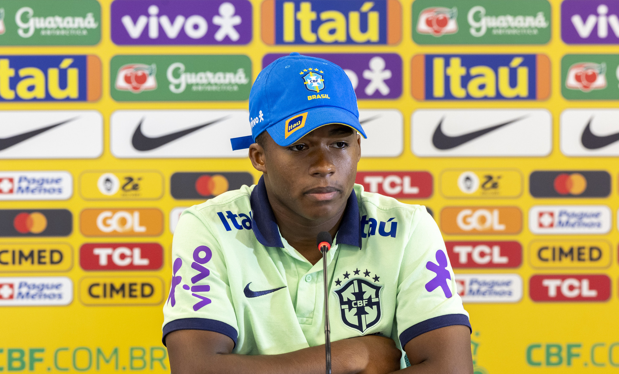 Endrick falou abertamente sobre seu momento na Seleção Brasileira (Foto: Joilson Marconne/CBF)