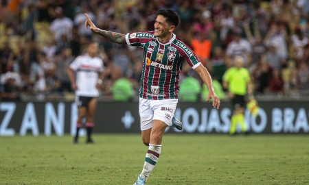 Cano comemora gol que deu a vitória do Fluminense em cima do São Paulo (Foto: Marcelo Gonçalves/Fluminense)