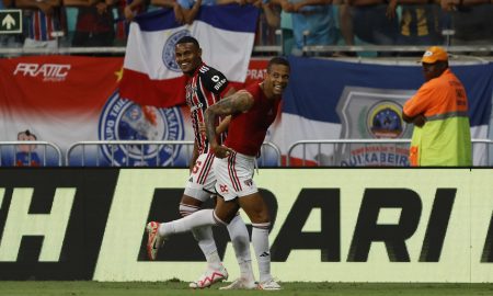 Caio Paulista exalta primeira vitória do São Paulo fora de casa no Brasileiro: 'Sem risco de rebaixamento' (Crédito: Rubens Chiri/Saopaulofc.net)
