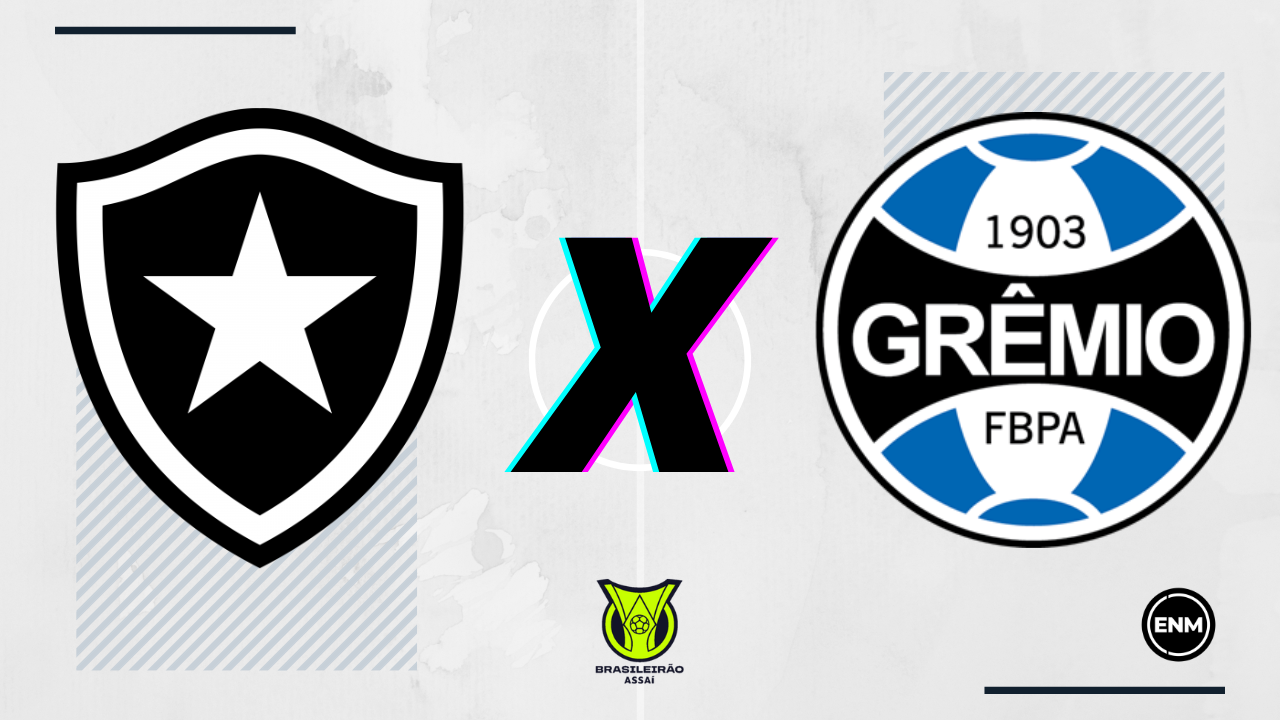 Botafogo e Grêmio se enfrentam pelo Brasileirão (Arte: ENM)