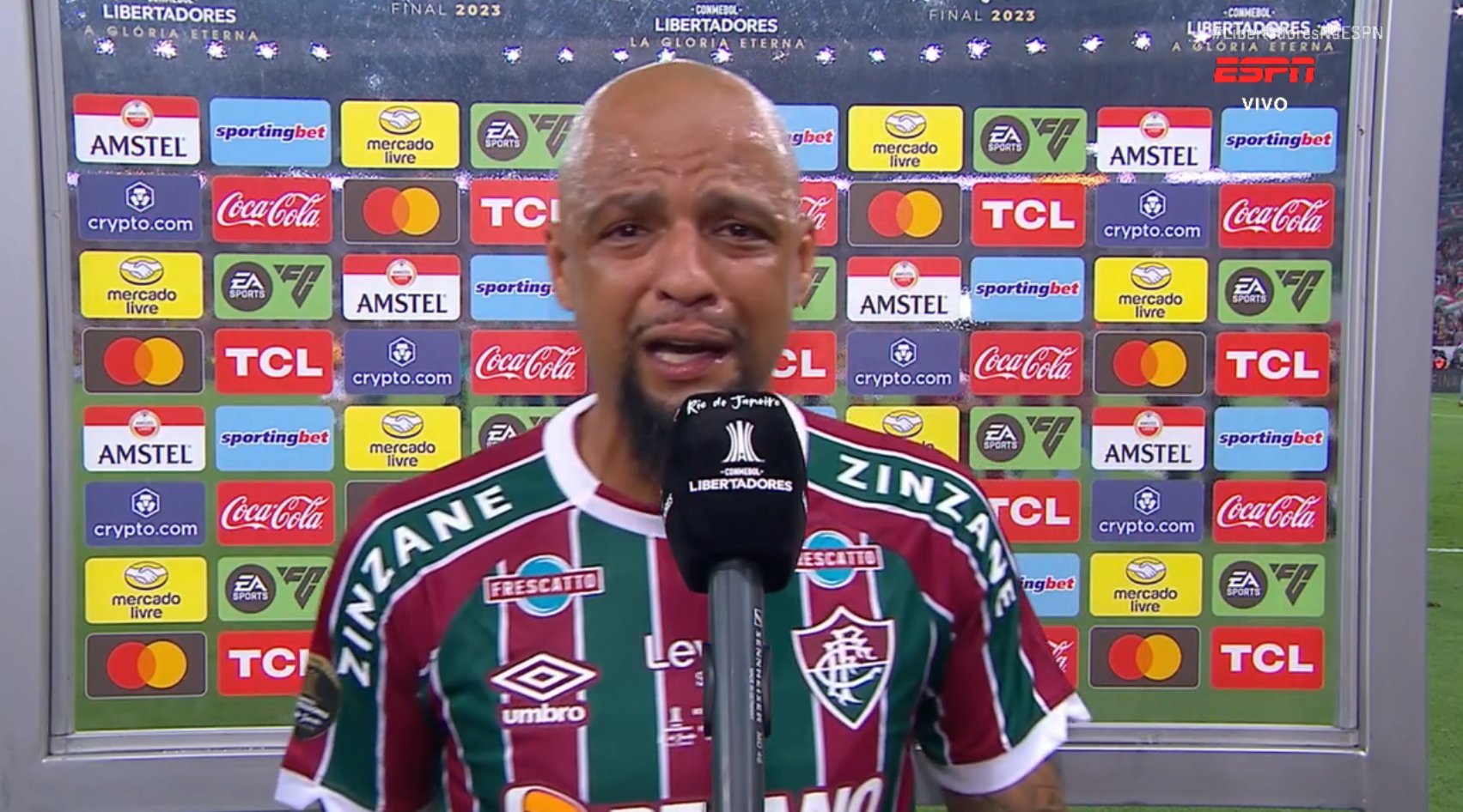 Felipe Melo falando após título da Libertadores Reprodução / ESPN