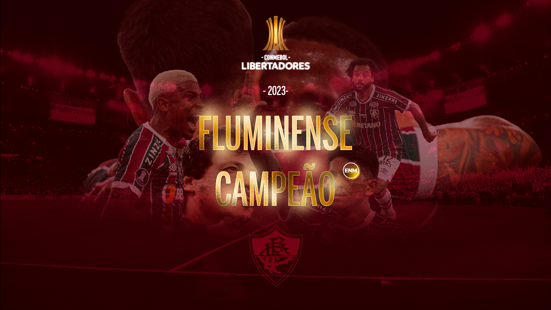 Fluminense é campeão da Conmebol Libertadores 2023 (Arte: Esporte News Mundo)