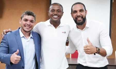 Vitor Pflueger (vice), Léo Silva e Mário Jr (presidente), respectivamente (Foto: Divulgação)