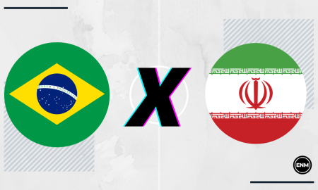 Brasil e Irã se enfrentam neste sábado (Arte: ENM)