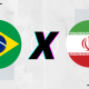 Brasil e Irã se enfrentam neste sábado (Arte: ENM)