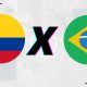 Colômbia x Brasil: escalações, desfalques, retrospecto, onde assistir, arbitragem e palpites (Foto: Arte Esporte News Mundo)