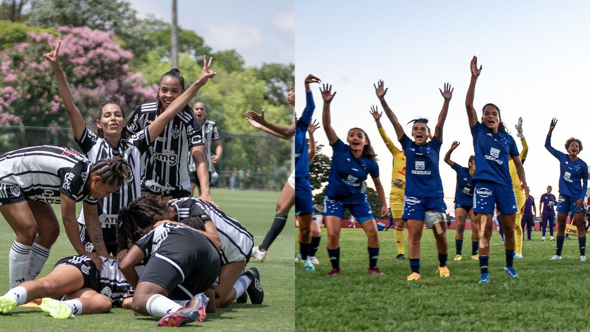 Cruzeiro e Atlético decidem o título do Campenato Mineiro Feminino 2023 (Fotos: Daniela Veiga/Atlético e Gustavo Martins/Cruzeiro)