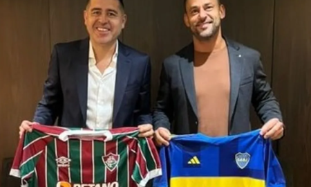 Fred e Riquelmente se encontraram no Paraguai (Foto: Reprodução/Instagram)