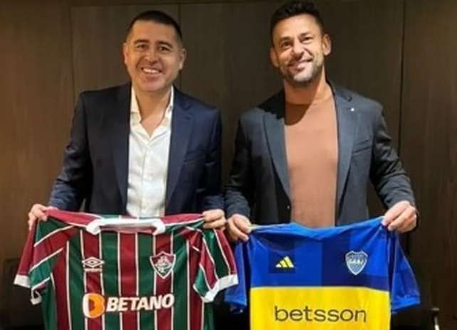 Fred e Riquelmente se encontraram no Paraguai (Foto: Reprodução/Instagram)