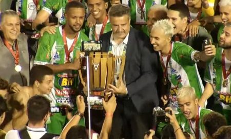 EC Mamoré conquistou o 3º nível do Campeonato Mineiro pela terceira vez na história (Foto: Reprodução/YouTube/EMC Esportes)