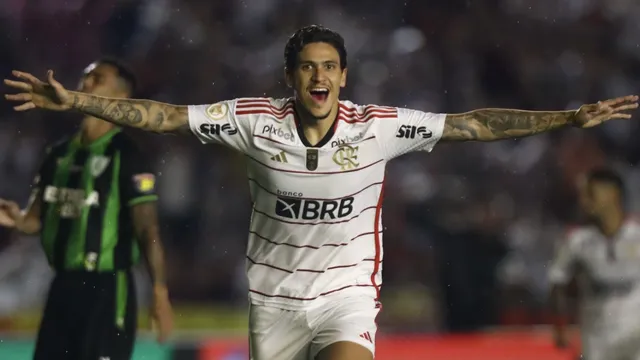 Flamengo vence América e se iguala na pontuação do líder Palmeiras (Foto: Reprodução/ CRF)