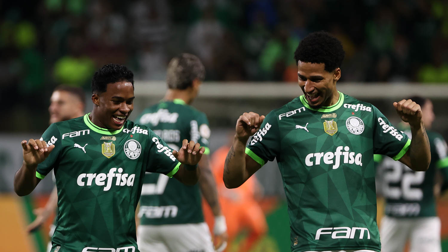 Endrick e Murilo, atletas do Palmeiras. (Foto: Cesar Greco/Palmeiras).