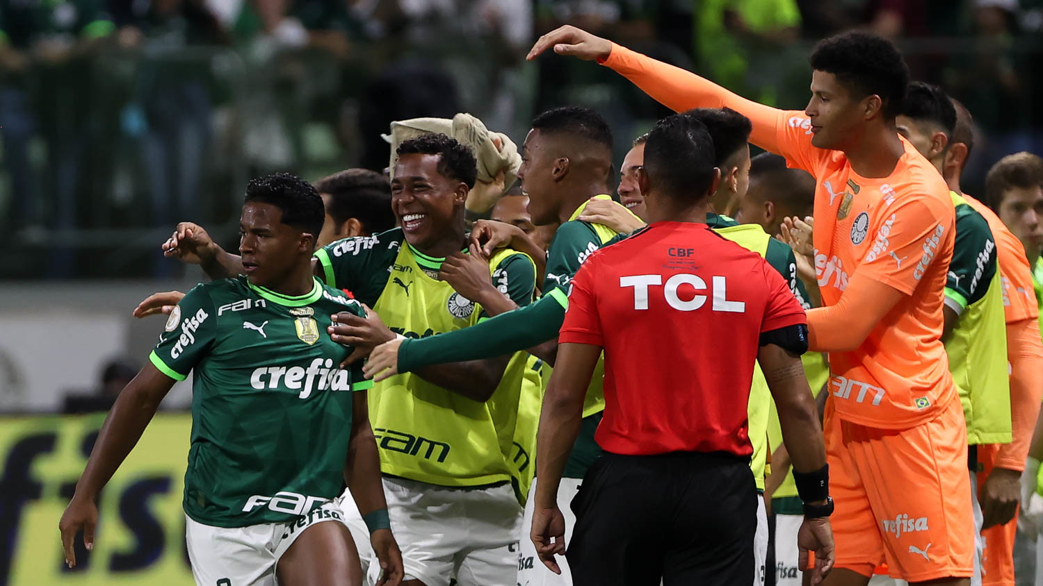 Endrick celebra vitória mas rechaça conquista antecipada: 'A gente sabe como é o Brasileirão'. (Foto: Divulgação/Palmeiras)