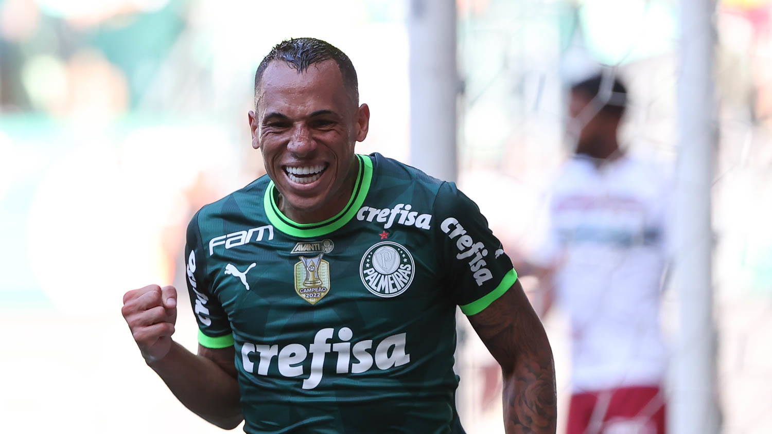 Breno Lopes marcou três gols para o Palmeiras no jogo, mas só um valeu(Foto: Cesar Greco/Palmeiras/by Canon)
