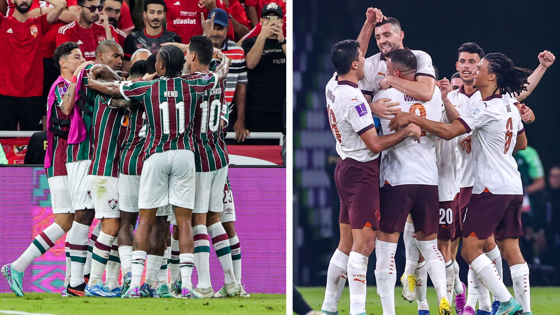 Fluminense e City fazem a final do Mundial de Clubes (Fotos: AFP via Getty Images)
