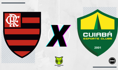 Flamengo e Cuiabá se enfrentam, neste domingo, no Maracanã (Arte: ENM)