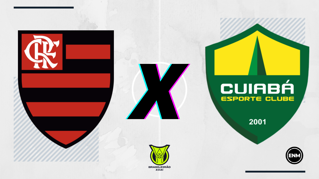 Flamengo e Cuiabá se enfrentam, neste domingo, no Maracanã (Arte: ENM)
