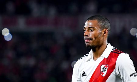 De La Cruz ainda vestindo a camisa do River Plate Foto: Marcelo Endelli/Getty Images