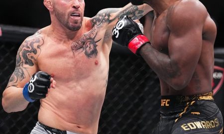 Colby Covington na luta contra Leon Edwards (Foto: Divulgação/Instagram UFC)