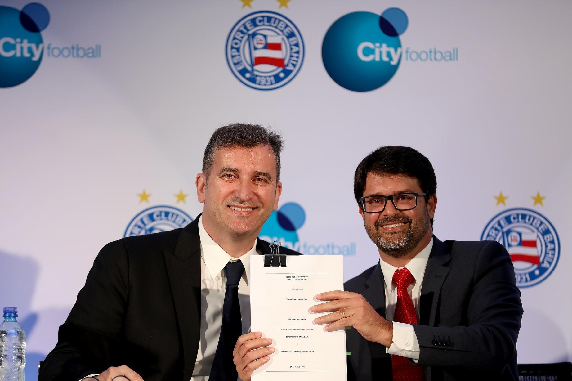 Depois de oito meses de parceria e promessas de brigas por título, Bahia pode ser rebaixado em primeiro ano no Grupo City. (Foto: Felipe Oliveira/Bahia)