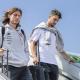 Filipe Luís e Rodrigo Caio se despedem do Flamengo (Foto: Marcelo Cortes/Flamengo)