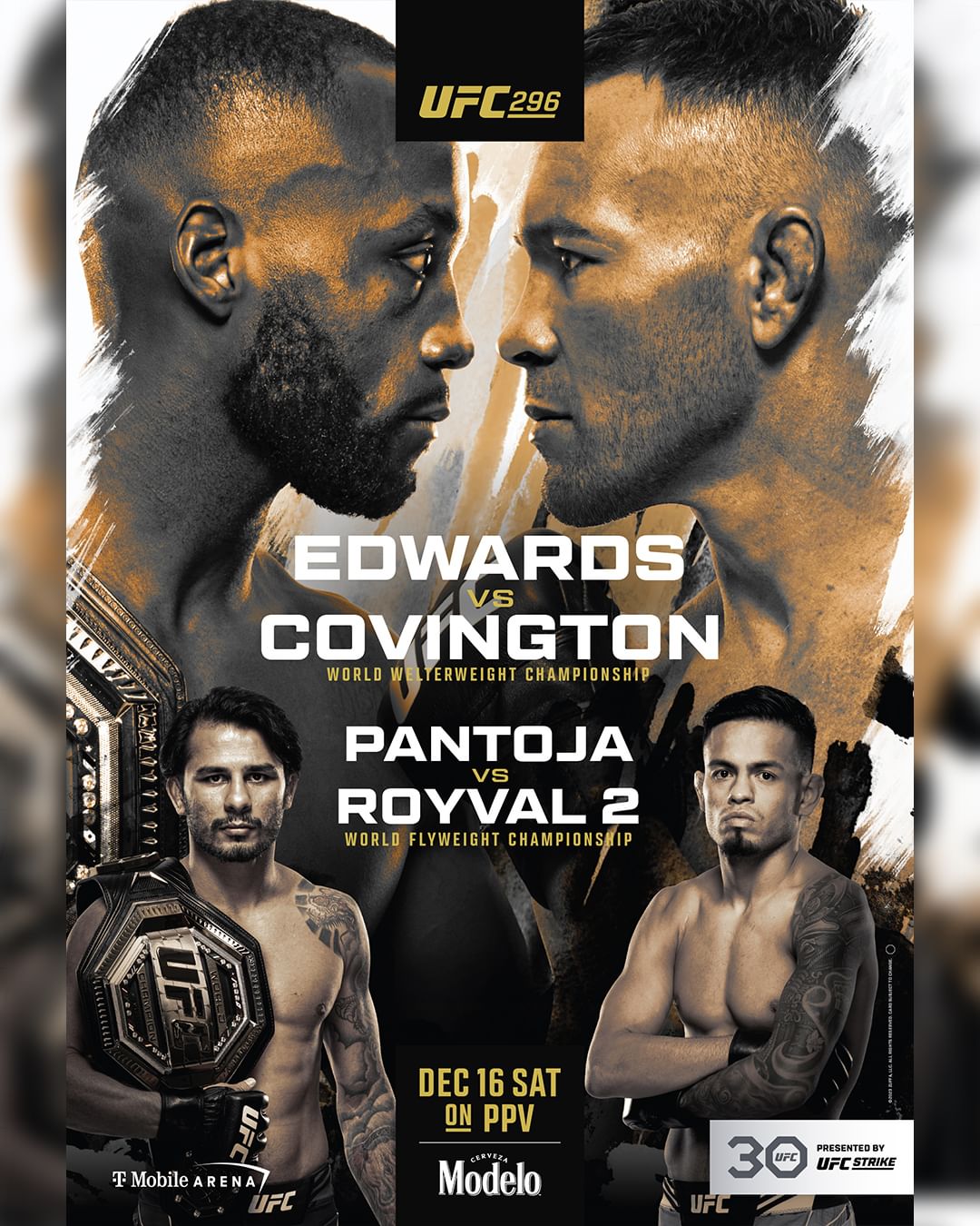 UFC 296 será neste sábado (Foto: Divulgação/Instagram UFC)