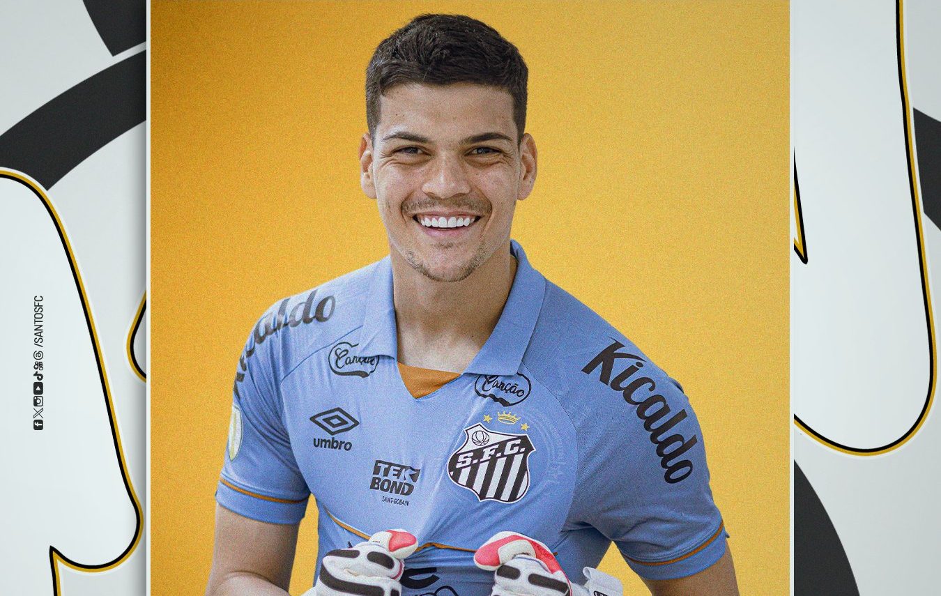 Santos anuncia contratação do goleiro Gabriel Brazão (Foto: divulgação/santos fc)