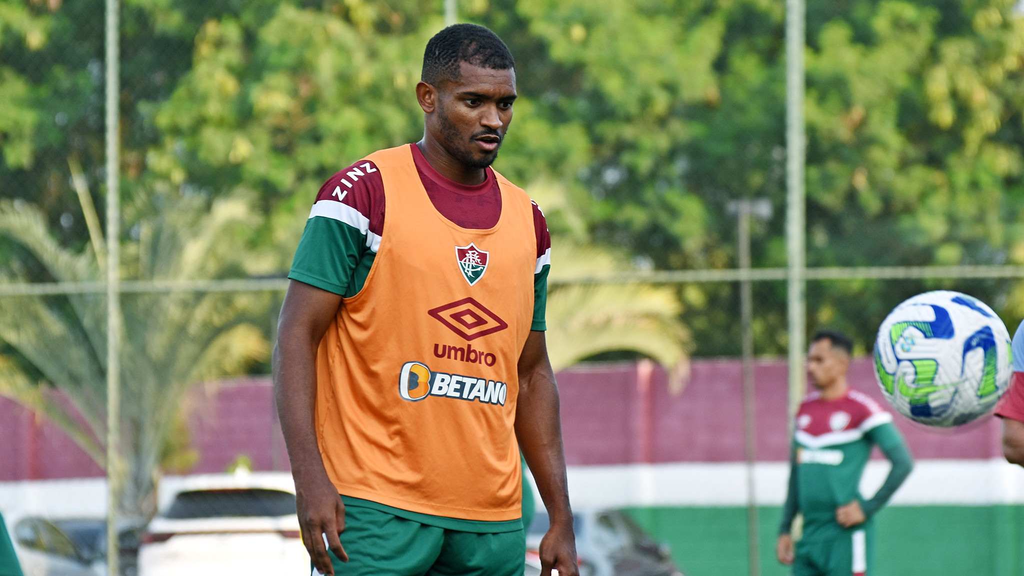 Marlon em treino do Fluminense (Foto: Mailson Santana/FFC)