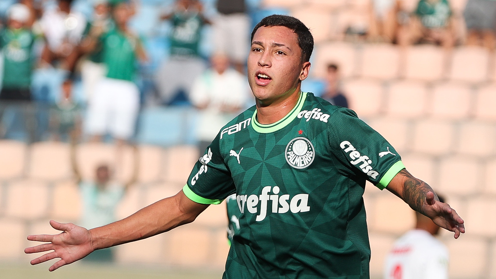 O camisa 9 Thalys marcou o gol de empate do Verdão. (Foto: Fábio Menotti/Palmeiras).