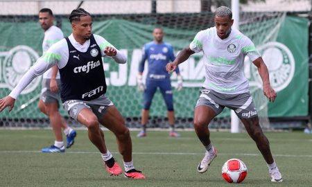 Palmeiras contou com suas três contratações no primeiro treino do ano (Foto: Cesar Greco/Palmeiras/by Canon)